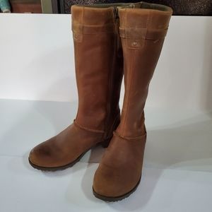 Eddie Bauer leather zip up boots